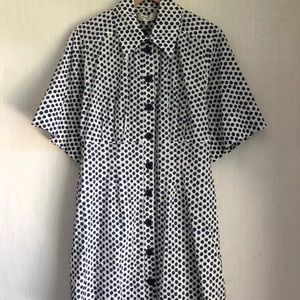 SEA New York Polka Dot Shirt Dress A Line L 10